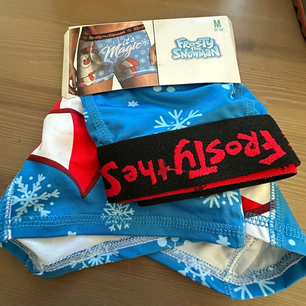 Frosty the Snowman Men’s Boxer Brief  32-34 W NWT